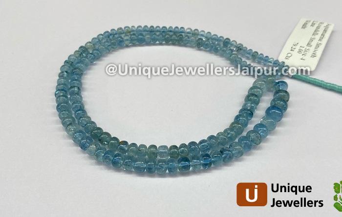 Aquamarine Smooth Roundelle Beads