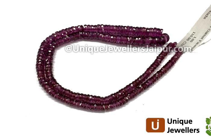 Rhodolite Garnet Faceted Tyre Beads