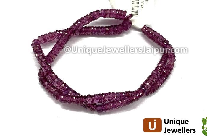 Rhodolite Garnet Faceted Tyre Beads