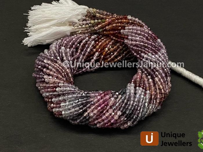 Multi Spinel Micro Cut Roundelle Beads