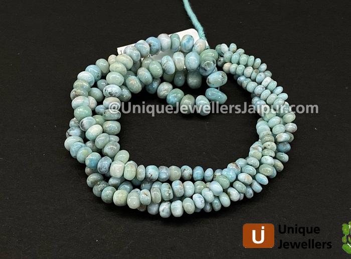 Larimar Smooth Roundelle Beads