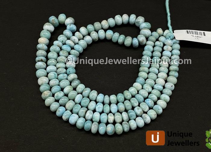 Larimar Far Smooth Roundelle Beads