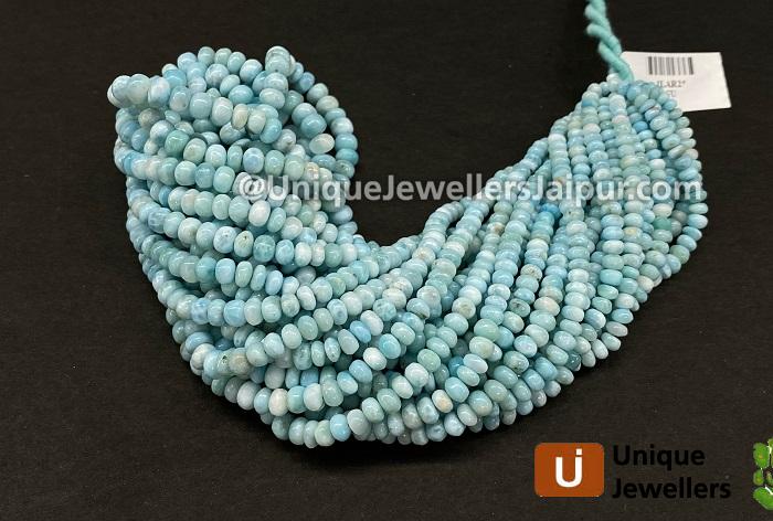 Larimar Smooth Roundelle Beads