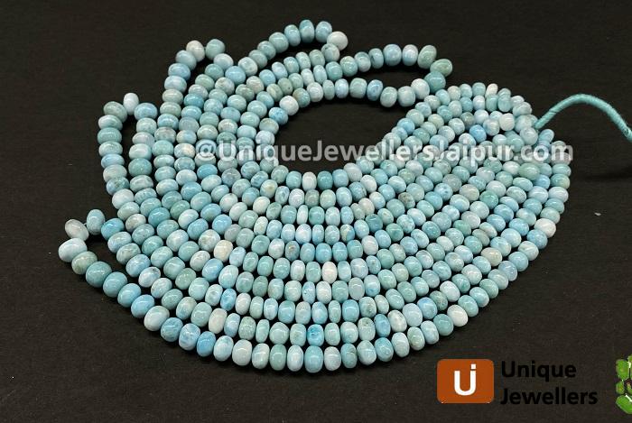 Larimar Far Smooth Roundelle Beads