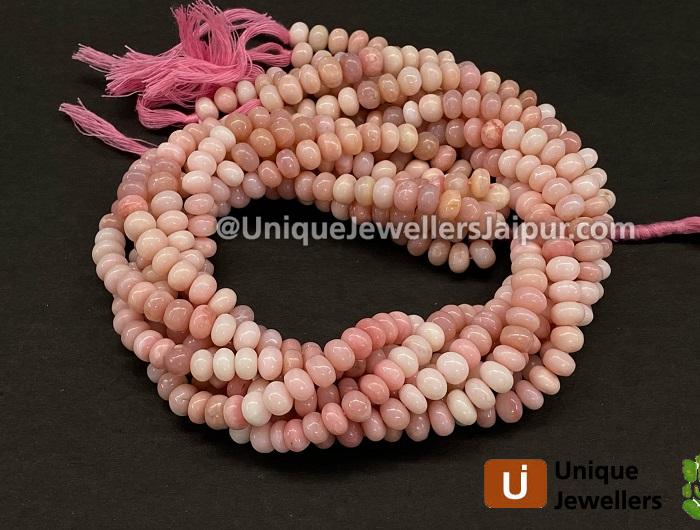 Pink Opal Shaded Smooth Roundelle Beads