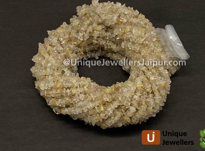 Golden Rutile Uncut Chips Beads