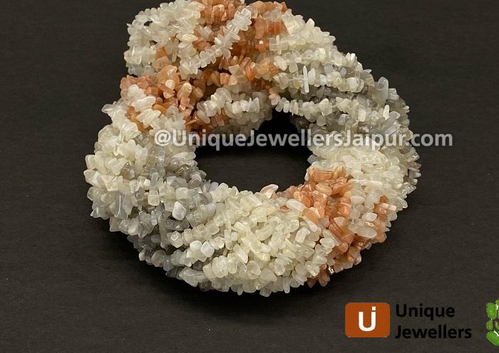 Multi Moonstone Uncut Chips Beads