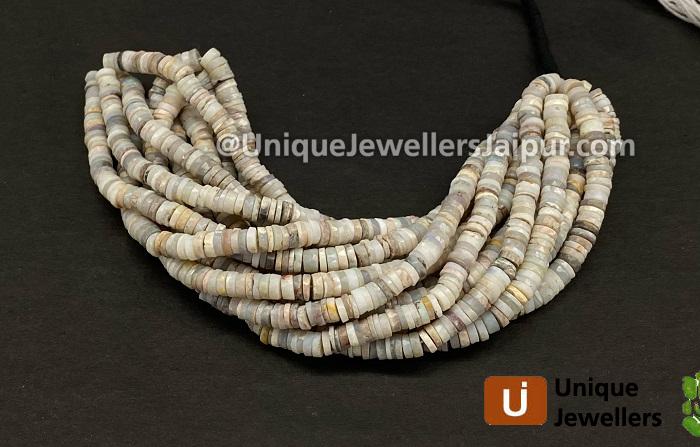 Australian Opal Faceted Tyre Beads