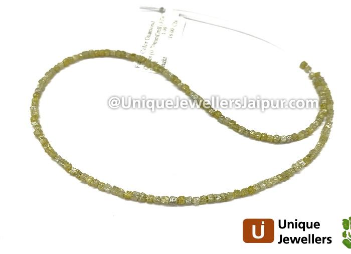Fancy Color Rough Diamond Cube Beads