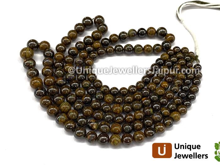 Australian Boulder Opal Smooth Round Balls Beads