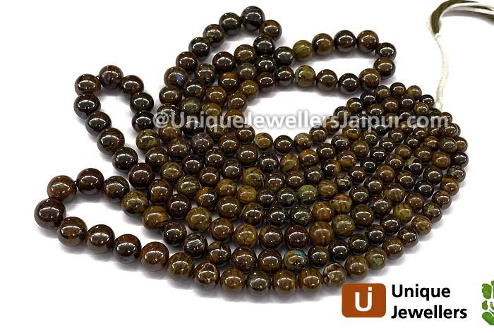 Australian Boulder Opal Smooth Round Balls Beads