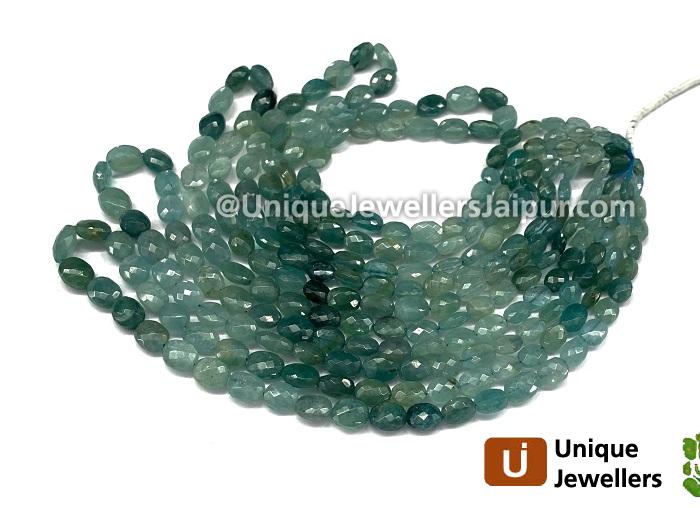 Grandidierite Shaded Faceted Oval Beads