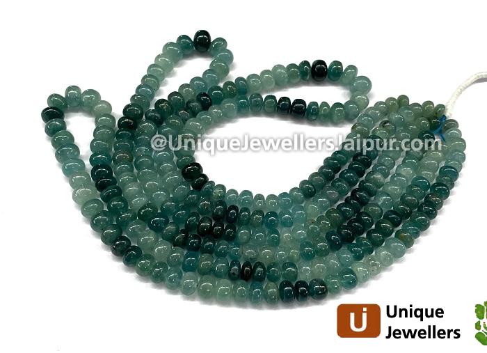 Grandidierite Shaded Far Smooth Roundelle Beads