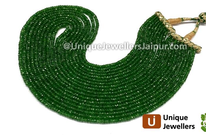 Tsavorite Faceted Roundelle Beads