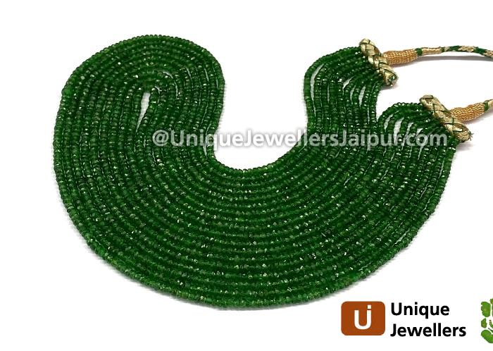 Tsavorite Faceted Roundelle Beads