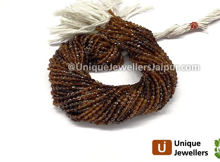 Spessartite Shaded Faceted Coin Beads