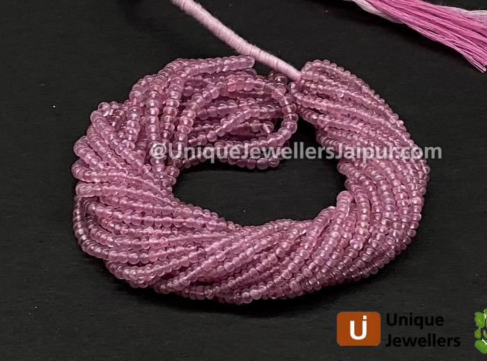 Purplish Pink Spinel Smooth Roundelle Beads