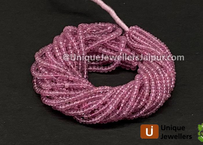 Pink Spinel Smooth Roundelle Beads