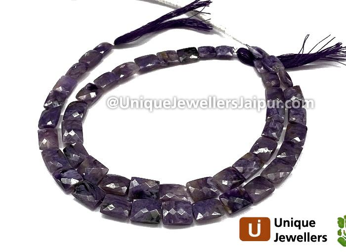 Charoite Faceted Chicklet Beads