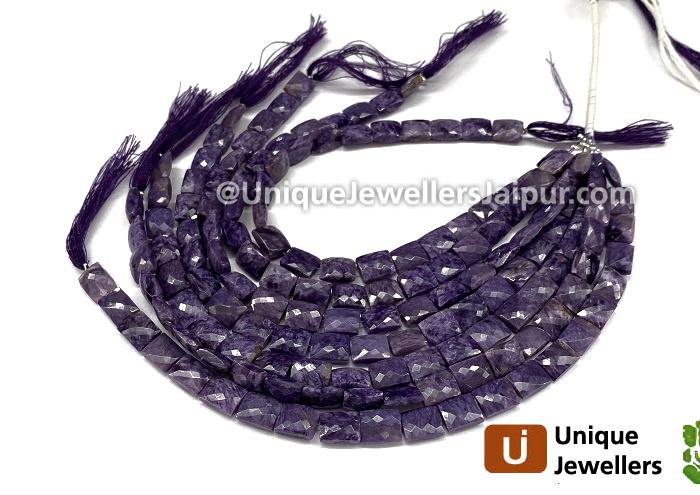 Charoite Faceted Chicklet Beads