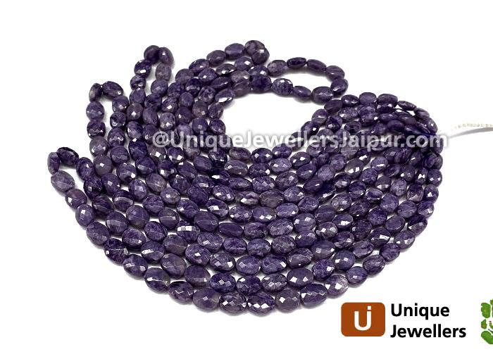 Charoite Faceted Oval Beads