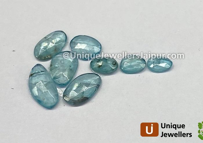 Natural Blue Zircon Rose Cut Slices