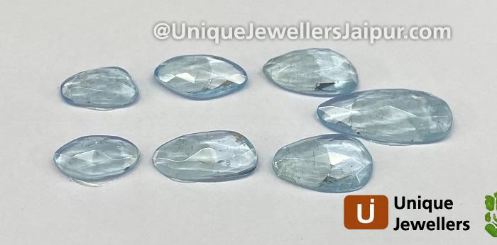 Aquamarine Rose Cut Slices