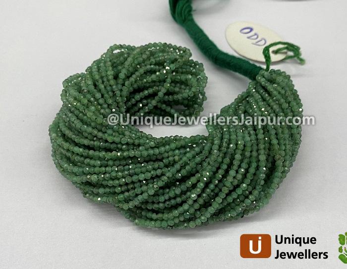 Emerald Micro Cut Round Beads