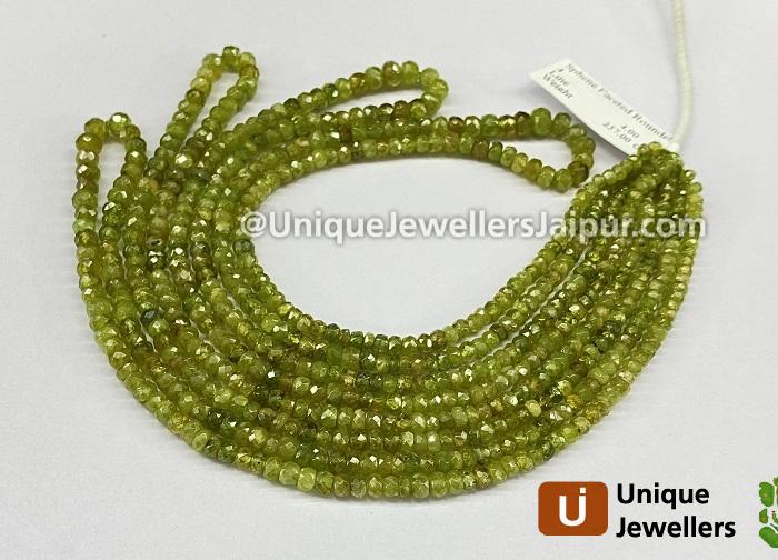 Sphene Faceted Roundelle Beads