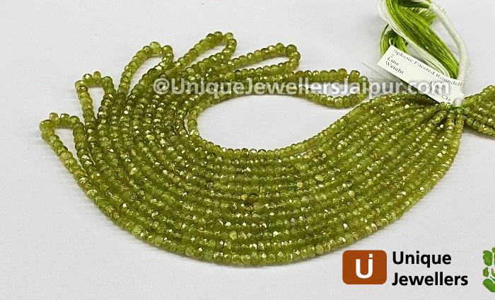 Sphene Faceted Roundelle Beads