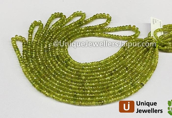 Sphene Faceted Roundelle Beads