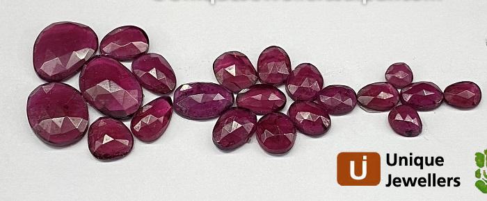 Rhodolite Garnet Rose Cut Slices