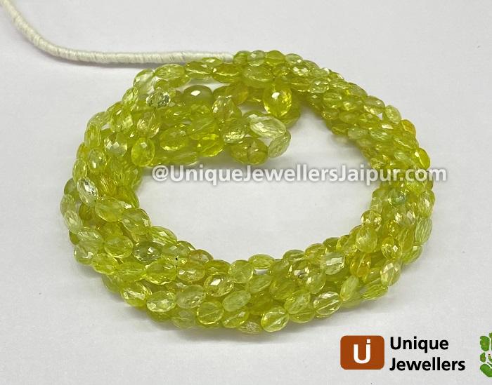 Chrysoberyl Faceted Oval Beads