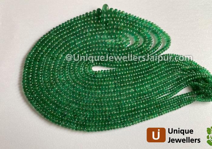 Emerald Smooth Roundelle Beads