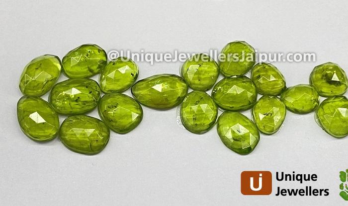 Peridot Rose Cut Slices