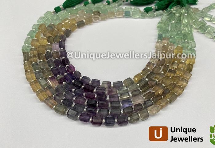 Fluorite Faceted Nugget Beads