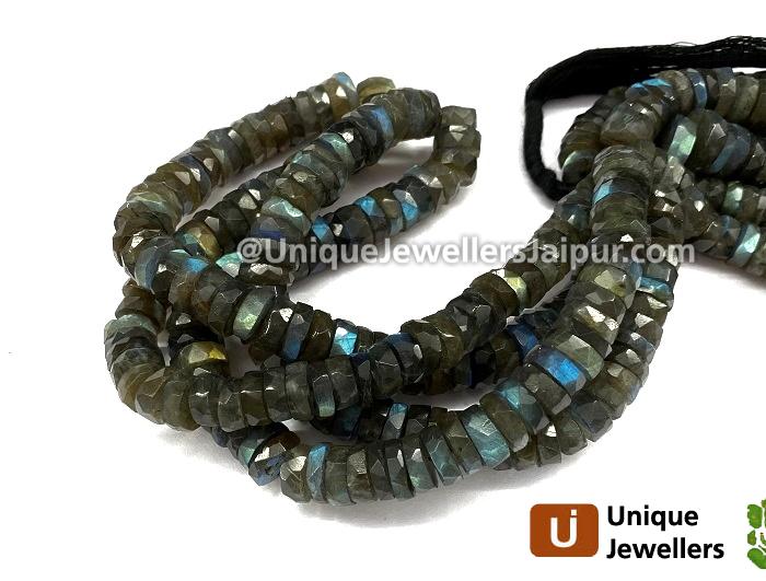 Labradorite Far Faceted Tyre Beads