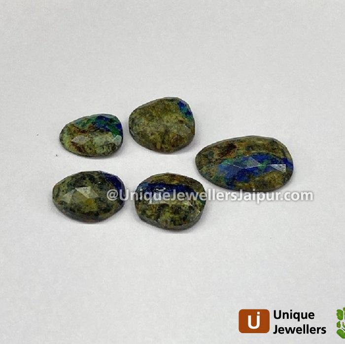 Azurite Malachite Rose Cut Slices