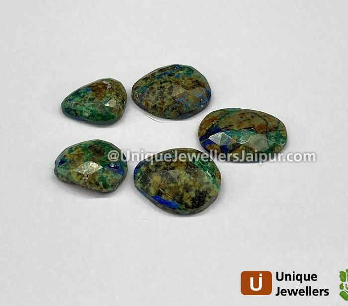 Azurite Malachite Rose Cut Slices