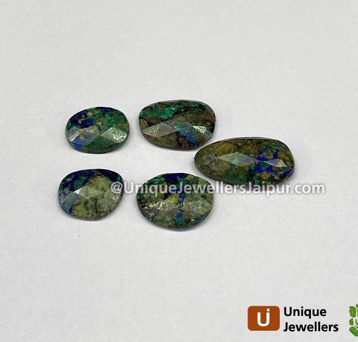 Azurite Malachite Rose Cut Slices