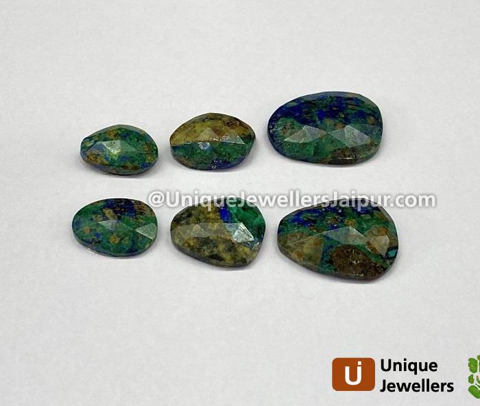 Azurite Malachite Rose Cut Slices