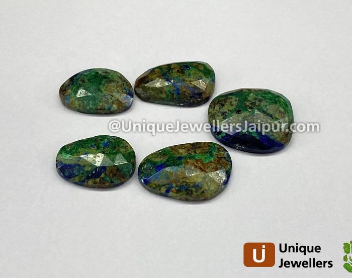 Azurite Malachite Rose Cut Slices