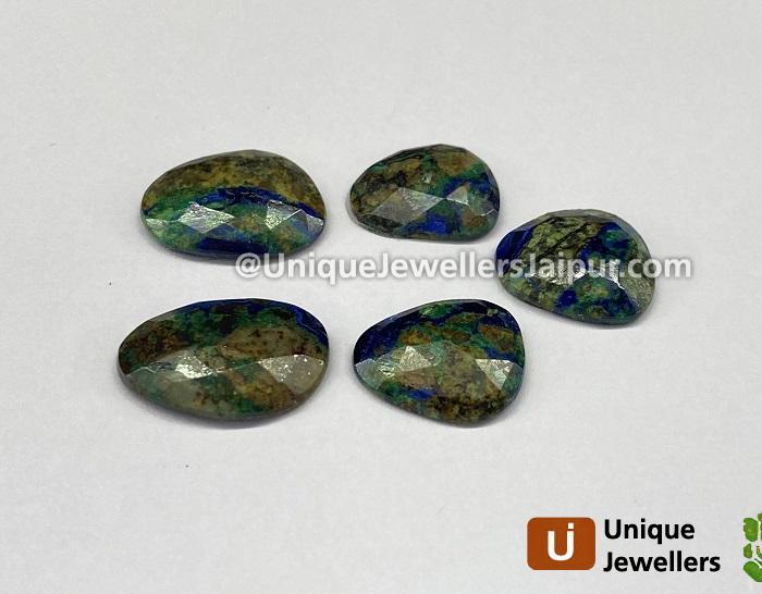 Azurite Malachite Rose Cut Slices