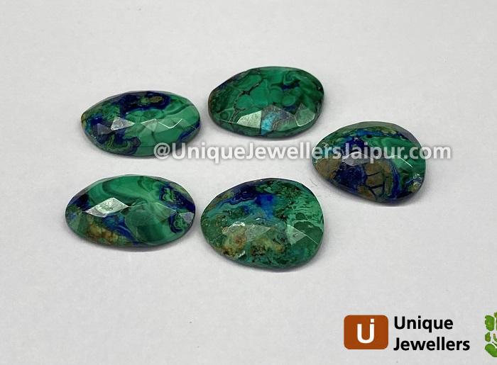 Azurite Malachite Rose Cut Slices