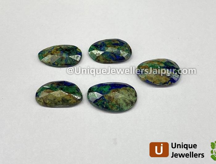 Azurite Malachite Rose Cut Slices