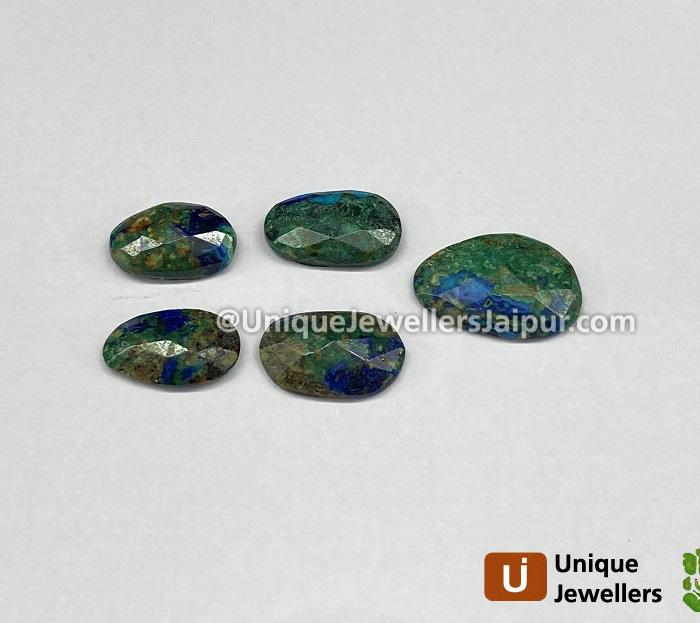 Azurite Malachite Rose Cut Slices