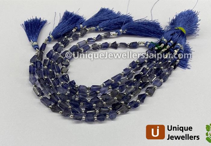 Iolite Faceted Nugget Beads