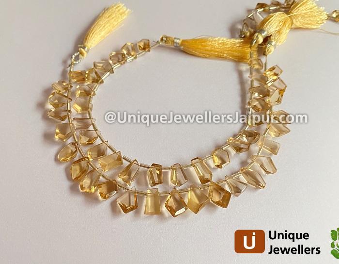 Champagne Citrine Far Cut Stone Fancy Beads