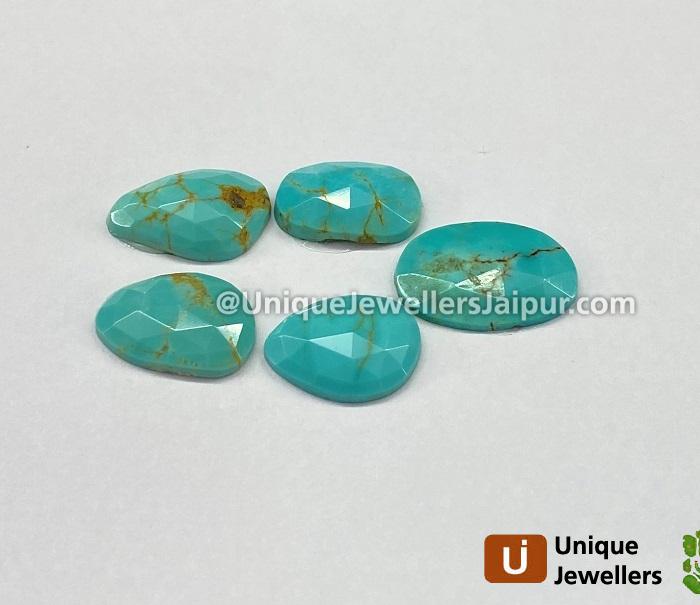 Golden Spiderweb Turquoise Rose Cut Slices