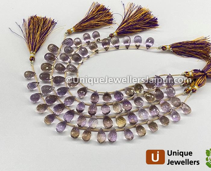 Ametrine Faceted Drop Beads